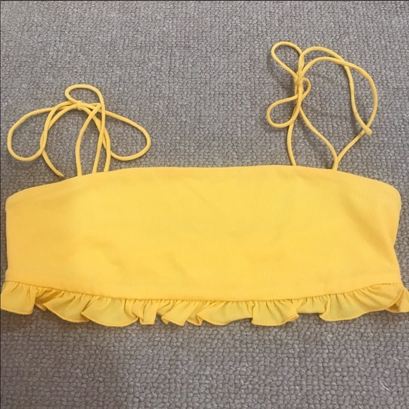 Tularosa yellow ruffle bikini - Picture 6 of 8